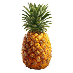 Fototapeta premium A vibrant pineapple stands tall its spiky leaves and textured skin promising a burst of tropical sweetness against a transparent background