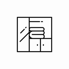 wardrobe cabinet icon sign vector
