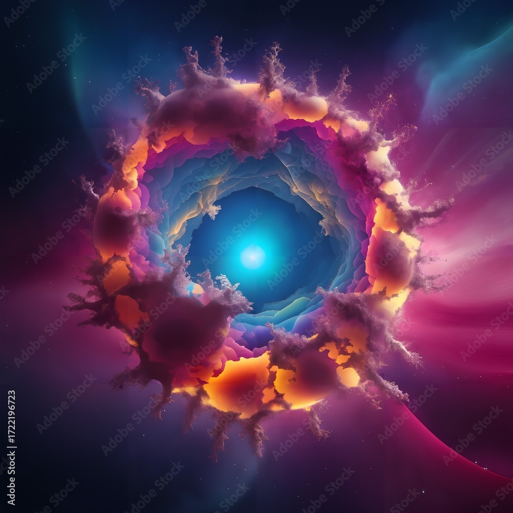 Wall mural celestial vortex in deep space