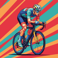 Pop Art Cycling Abstract