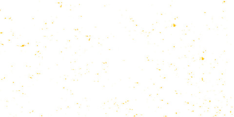 Golden glitter confetti falling down on transparent background. Vector illustration.	