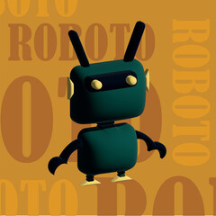 Robot 3d card