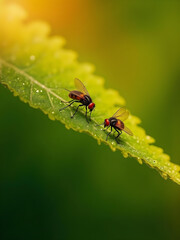 Fototapeta premium insect no person nature leaf tiny summer little outdoors fly ladybug garden blur wildlife grass rain spider flora beetle bee flower