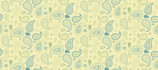 Sample paisley and swirling flower. Flat design greeting card by classic wrapping. Native tradition by scrapbook doodle.