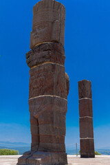 Toltec warriors statues in Tula