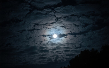 full moon over the sea