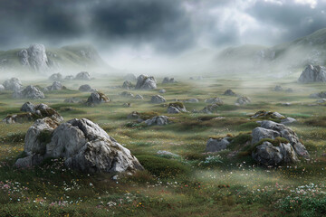 fog in the mountains