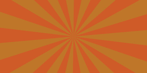 Abstract Orange Brown Sunburst Radiating Stripes Background