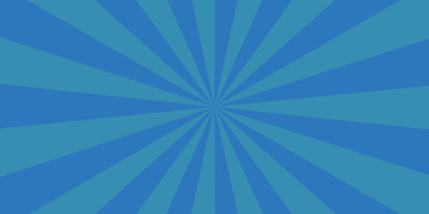 Blue Teal Sunburst Radial Stripes Background vector