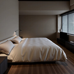 hotel room with bed