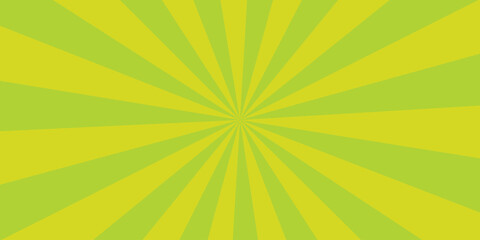 Lime Green Yellow Sunburst Radial Stripes Background