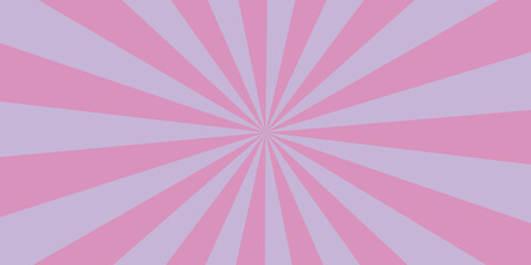 Pink Lavender Sunburst Radiating Stripes Background