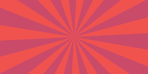 Red Pink Sunburst Radiating Stripes Background vector