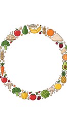 Vertical Whitespace Design A Food-Focused Circular Frame