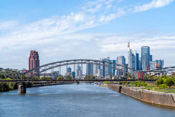 Fototapeta premium Skyline, Frankfurt am Main, Hessen, Deutschland 