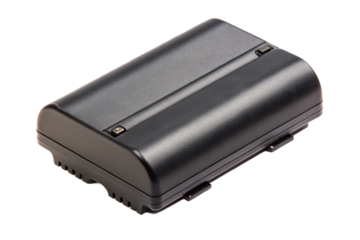 High-quality isolated camera battery pack ready for digital use on any platform isolated on transparent background