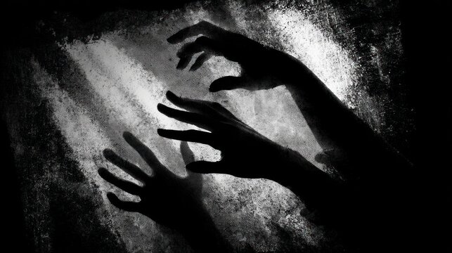 Horror hands silhouette