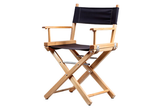 Isolated director's chair for film sets and creative studios high quality png isolated on transparent background