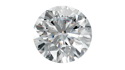 Shining white diamond , transparent background