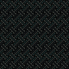 Seamless Sayagata ornament. Repeated interlocking keys background. Oriental pattern. Window tracery image. Ancient ethnic mosaic. Geometric digital paper. Ethnical textile print. Vector art work