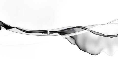 An abstract black and white background with a single star or light at the center, surrounded by flowing, ethereal smoke or liquid.
