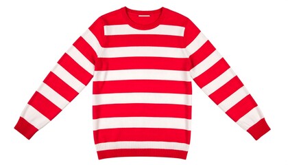 Red and white striped sweater