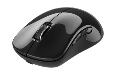 Sleek black wireless mouse for precision computing and seamless work