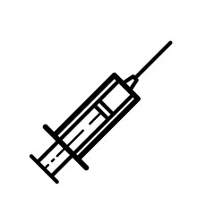 syringe, vaccination - vector icon