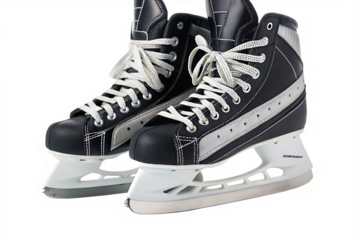 Ice hockey skates isolated on AI generated by PNG