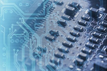 Abstract computer technology background banner