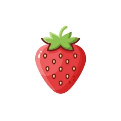 Fototapeta premium Colorful Strawberry Fruit Glyph Icon