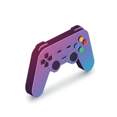 Isometric Paper Craft Video Game Controller