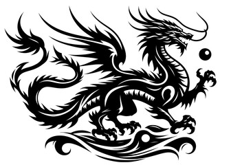 black dragon vector