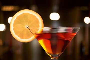 Tasty alcohol Martini cocktail drink in glass