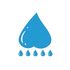 Gentle Light Rain on Transparent Background