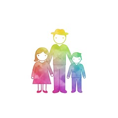 Nostalgic Watercolor Family Portrait