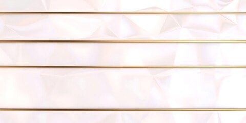Obraz premium A minimalist background featuring a soft, crinkled white or light beige texture with four thin, horizontal gold lines, creating a clean, luxurious, and elegant design.