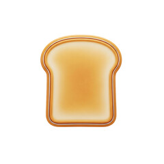 A single slice of golden brown toasted bread with a soft texture isolated on a black background