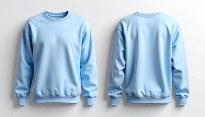 Blank men's casual blue short sleeve cotton t-shirt template isolated on a white background