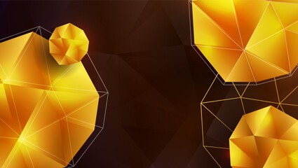 geometric golden background luxury and modern concept