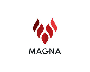 Abstract flower, fire  logo design template. Creative devil, monster  logotype icon sign