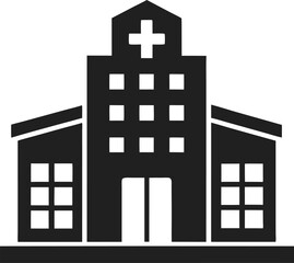 Naklejka premium Hospital building icon