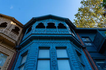 The Kuzguncuk district which attracts attention with its architecture on the Bosphorus has colorful architecture houses churches and sea views.