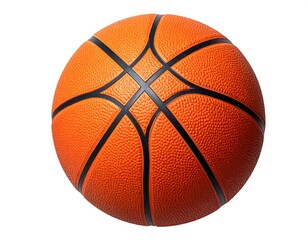 Orange basketball on white