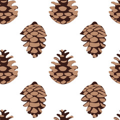 Seamless pattern pine cone design for background, wallpaper, clothing, wrapping, fabric