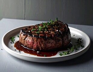 grilled steak with vegetables