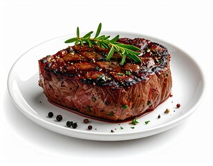 grilled steak with vegetables