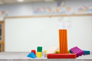 Different colored plasticine Educational games for children.