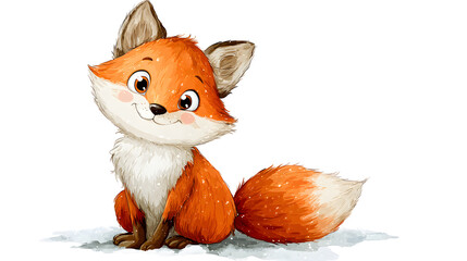 Cute cartoon fox illustration