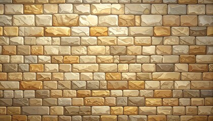 Fototapeta premium Stone wall, warm light